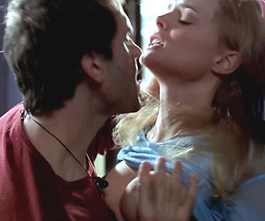heather graham big tits squeezed in hot sex scene